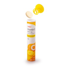 Dr.Max Vitamin C 1000 mg, Lemon Flavored Food Supplement 20 Effervescent Tablets, Reduces the Sense of Tiredness and Helps the Immune System