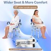 360° Swivel Shower Chair, 550 lbs Capacity, Removable Back and