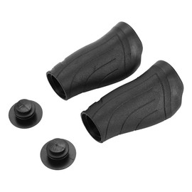 VGEBY1 Bicycle Handlebar Grips, Bicycle Grips Twist Grip Shift Bike Bar End Rubber Short & Long Combination Brake Grip Sleeve Bicycle Handlebar Grip Shift Grips Ends Short (2 x Short Black)