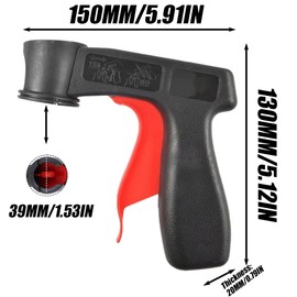 Wvapzwr 2Pcs Spray Can Trigger Handle with Full Hand Grip, Convert Spray Cans to Paint Sprayer, Reusable Automotive Body Repair Paint Sprayer