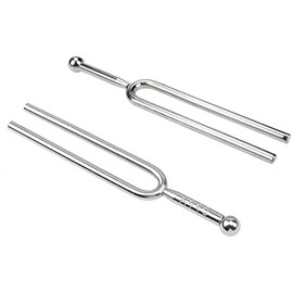 TUOREN 2 Pcs Tuning Fork Set Key of A 440Hz / C 523Hz Tuning Fork for Violin Guitar Piano Tuner Musical Instruments Device