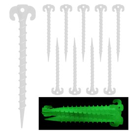 QIANCSJ Pack of 10 Tent Pegs, Tent Pegs, Camping Screws, Tent Pegs for Screwing Pegs with Thread for Forest Grass