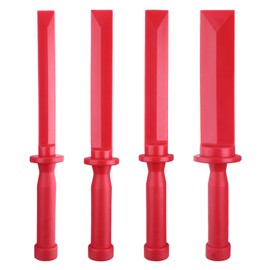 GOLD DEER 4Pcs Non-Marring Plastic Chisel Scraper Set 3/4" 7/8" 1" 1-1/2" Wide Chemical Resistant Scraper Tool Plastic Razor Scraper Remover Tool for Removes Debris, Adhesives, Film, Paint