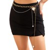 Metal Big Heart Pendant Waist Chain Belt,Long Waist Chain Belt