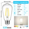 Ascher LED Edison Bulbs 6W, Equivalent 60W, High Brightness Cool