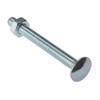 Carriage Bolt & Nut ZP M6 x 100mm Bag 10