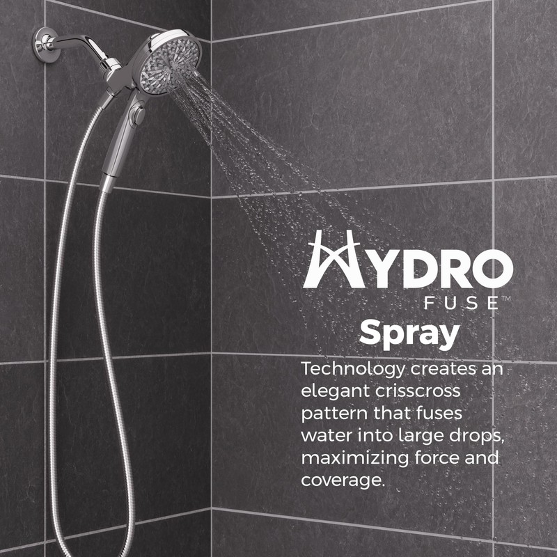 Pfister HydroFuse Handheld Shower Head, Hose Included, Magnetic Docking, 6-Function,