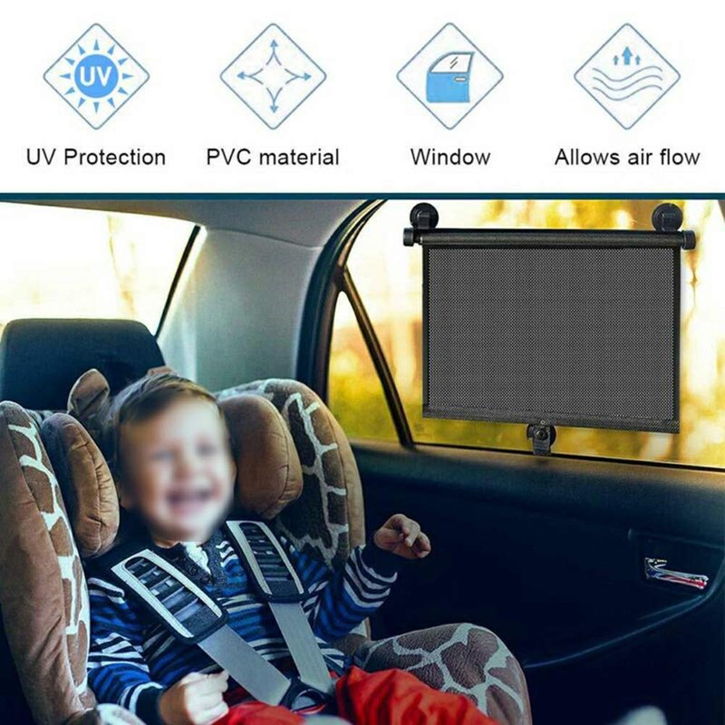 Car Side Window Sunshade 2pcs Car Retractable Side Window Sunshade