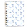 GDJIEGBC Preppy Coquette Navy Blue Bow Notebook Spiral Notebook 5.5x8.3