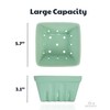 Woouch Ceramic Berry Basket, Square Fruit Bowl With Holes, 5.7"