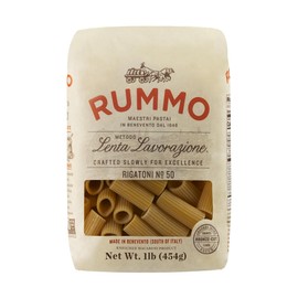 Rummo Rigatoni Pasta N.50 - Rigatoni Pasta Noodles, Italian Tube Pasta, Bronze Cut Pasta, Dry Pasta, Durum Wheat Pasta - 16 Ounce (Pack of 5)