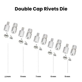 16 pcs Snap button, Rivet, Eyelet, Grommet Install Setting Die Mold Set for HandPress