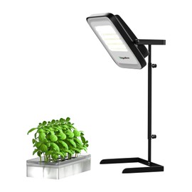 VegeBox LED Grow Light with Stand, Full Spectrum LED Growing Lamp Kit for Floor Inoor Plant fruit flowers, 16" Height Adjustable with Hydroponics Box - 15W