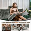 Wellty Care Luxury Faux Fur Headboard Pillow Queen Size -