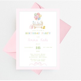 Lemon Grace Co Spa Birthday Party Invitations - Glam Birthday Party Invitations - Makeover Birthday Invitations - Pink Girls Birthday Invitations