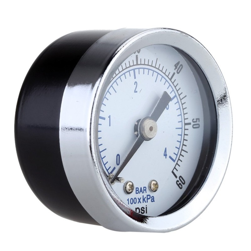 1/8" BSPT Air Compressor Hydraulic Pressure Gauge 0-60 PSI Back