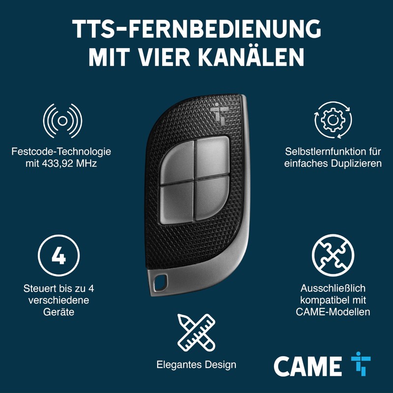 CAME TTS44FKS Elegant Design 4 Channel Black and Grey 4