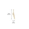 Vanbelle 18K Gold Plated Texture Leaf Ear-cuff Earring for Women