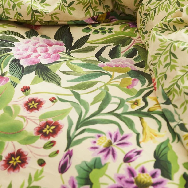 Designers Guild Duvet Cover Printed Cotton Percale Ikebana Damask 140