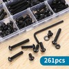 261 Piece M5 Screws Set, Black Allen Screws Nuts Set