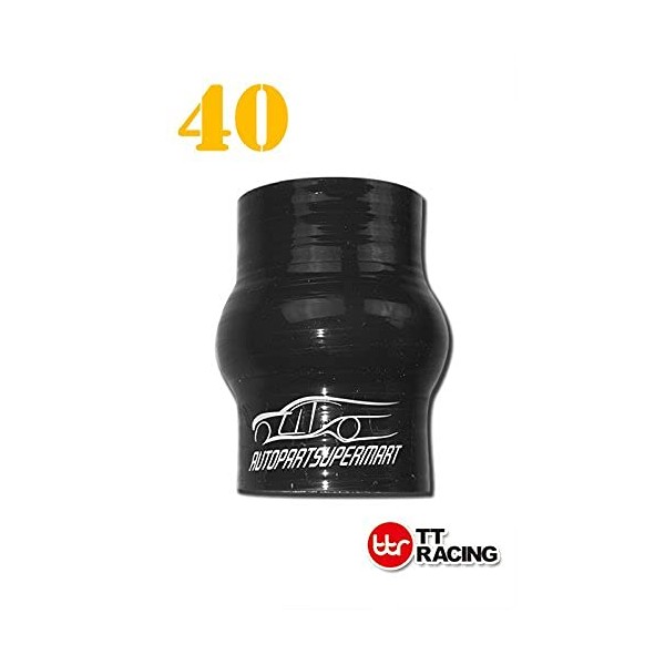 TT Racing 4-ply Silicone Hump Turbo Hose Coupler Black 40mm