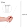 sourcing map 5 Pcs White Plastic Rods 6 x 250mm