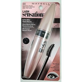 Maybelline New York Lash Sensational Mascara, Blackest Black 0.32 oz (Pack of 2)