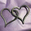 His and Hers Linked Iron Hearts