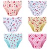 Family Feeling Toddler Girls Cotton Underwear Assorted Prints Panties 6-Pack