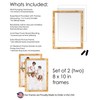 Pack of 2 Gold Bamboo 8x10 Picture Frames | Solid