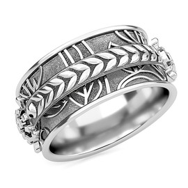 925 Sterling Silver Spinner Ring Stylish Costume Fashion Unique Jewelry Birthday Gifts For Women Size 7