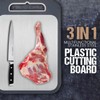 Cutting Board Stainless Steel, 3 in 1 with Built-in Garlic