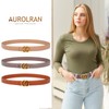 Aurolran Women's Leather Belt with Buckle - Ideal for Dresses,