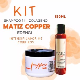 Edengi Kit 150ml Sh Copper + Trat Copper Edengi Cobrizos Perfectos