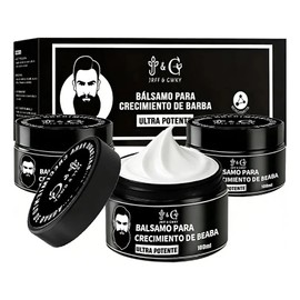 Pack 3 Bálsamos Para Crecimiento de Barba JRFFGWKY con Bergamota, Tratamiento Ultra Potente