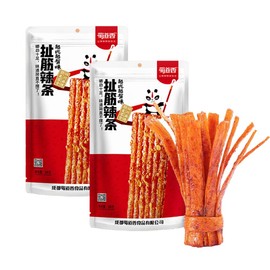 Latio 2 Pack Spicy Strip, Spicy Gluten, Chinese Snacks,latiao Spicy Strip,Enjoy Delicious Food Anytime