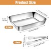 Aemygo Set of 3 Breading Pans, Stainless Steel Breading Tray