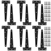 GBACHOOSE 12 Pack T Strap Hinges 6 Inch Heavy Duty