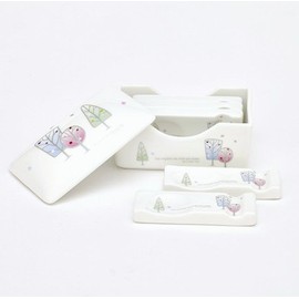 Golden Bell Ice Cream Spoon Holder Set / 골든벨 아이스크림 수저받침함 세트