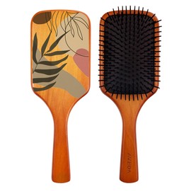 AVEDA Aveda Paddle Brush, Women's, Hair Brush, Scalp, Massage, Wooden, Comb, Smooth, Hair Care, Comb, Brushing, Head Massage, Tangle-Free, Petite Gift, Brand (Small, Modern Botanical)