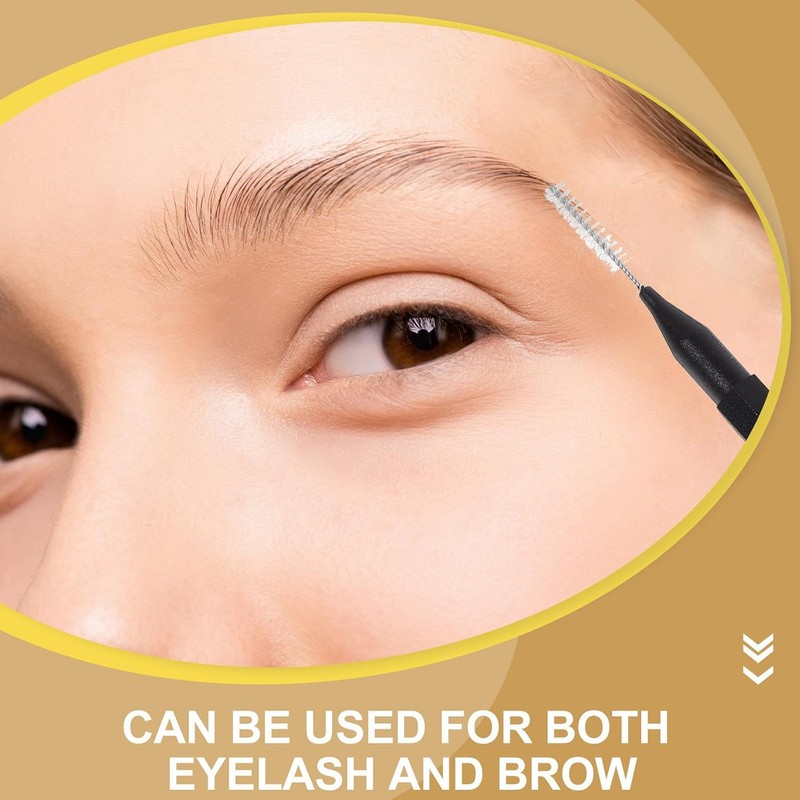 100 Piezas Microcepillo para Cejas Negro, Pp Pa612 y Acero