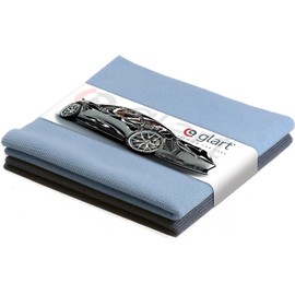 Glart 2er Set Microfasertücher streifenfreie Scheibentücher für Auto 40x40 cm Microfasertuch Autopflege Mikrofasertücher Fenstertücher Scheibentuch Trockentuch