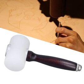 Mazo artesanal de cuero, martillo de nylon Ahorro de mano de obra Estructura corporativa Absorción de rebote Herramienta de golpe multifuncional Talla de cuero Corte para punzonado