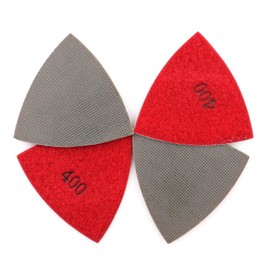 Triangular Diamond Polishing Pads 400Grit 3 Inch for Oscillating Tools Marble Granite Glass Stone Polishing by YDROWN (400Grit-2PCS)