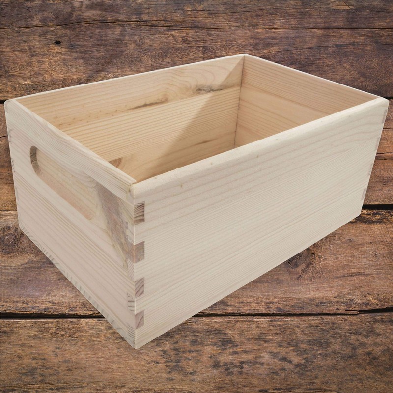 Wooden Open Crate Box 25 x 16 x 11 cm