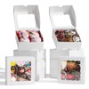 JCXGRVC 50pcs small bakery boxes 5x5x2 inches white candy cookie