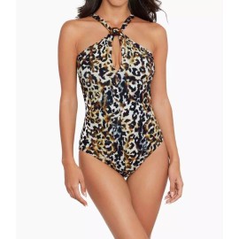 Miraclesuit Amoressa Swimwear by Miraclesuit Size 10 Obsessed Elepha 1-Piece Leopard