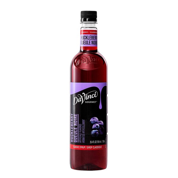 DaVinci Gourmet Classic Huckleberry Syrup, 750 mL Plastic Bottle