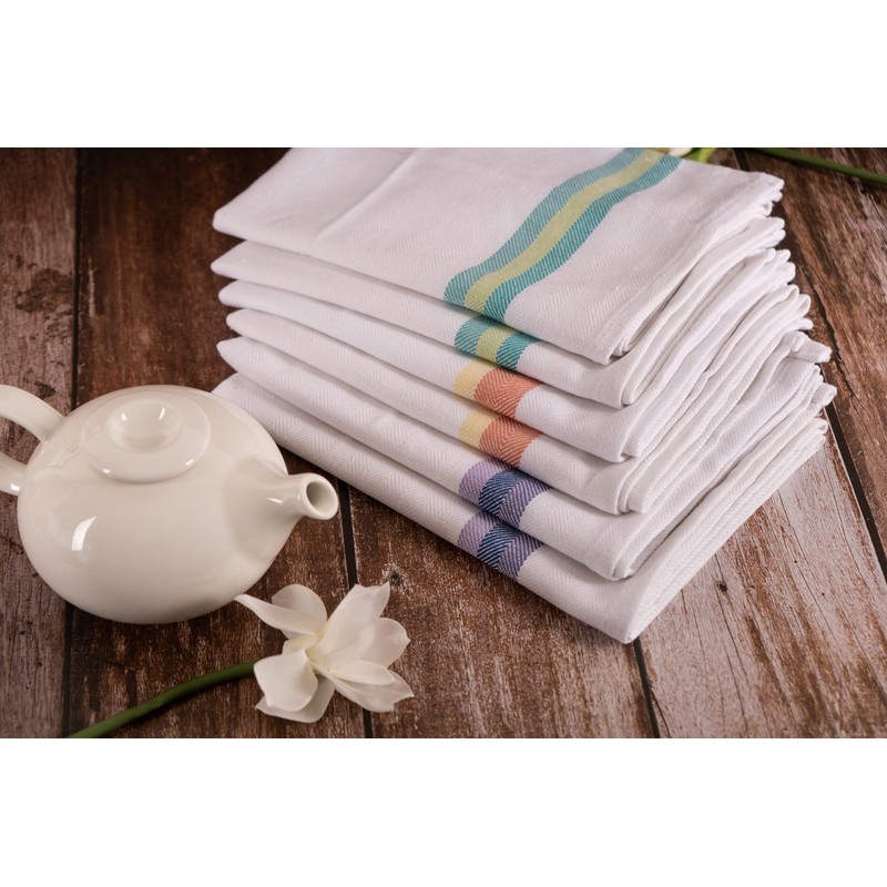 Pagnanno Tea Towels, Soft and Absorbent – Multi Pack of