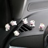 6 Pcs Mini Cows Car Accessories, Cow Print Dashboard Decorations